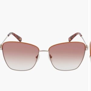Longchamp Gradient 59mm Rectangle Sunglasses - Pink and Silver
